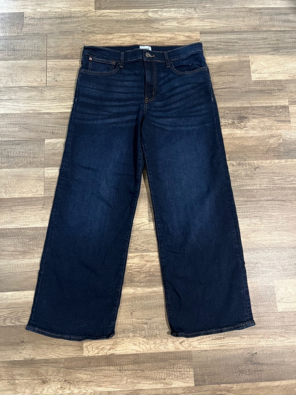 Hudson Woman’s Rosalie High Rise Wide Leg Dark Wash Jeans Size 30